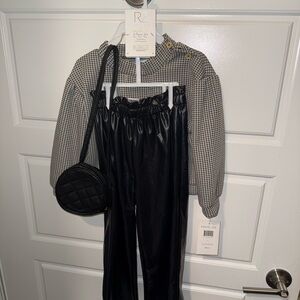 Rachel Zoe Black Jumpsuit with Long Sleeves and Fitted Silhouette